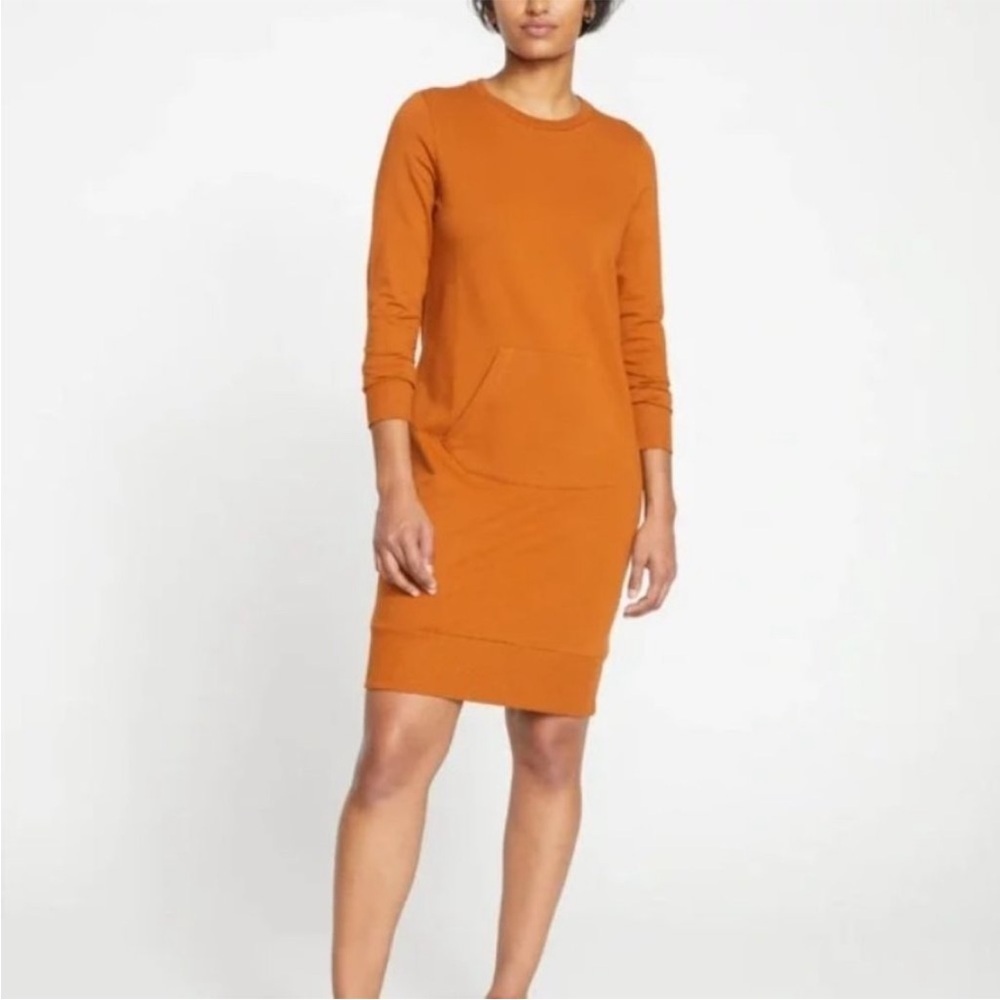 Universal Standard  Bree Sweatshirt Dress in Rust Orange Sz 6/8